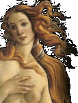 Detail, The birth of Venus, c 1484, Tempera on wood.  Ufizzi Gallery Florence